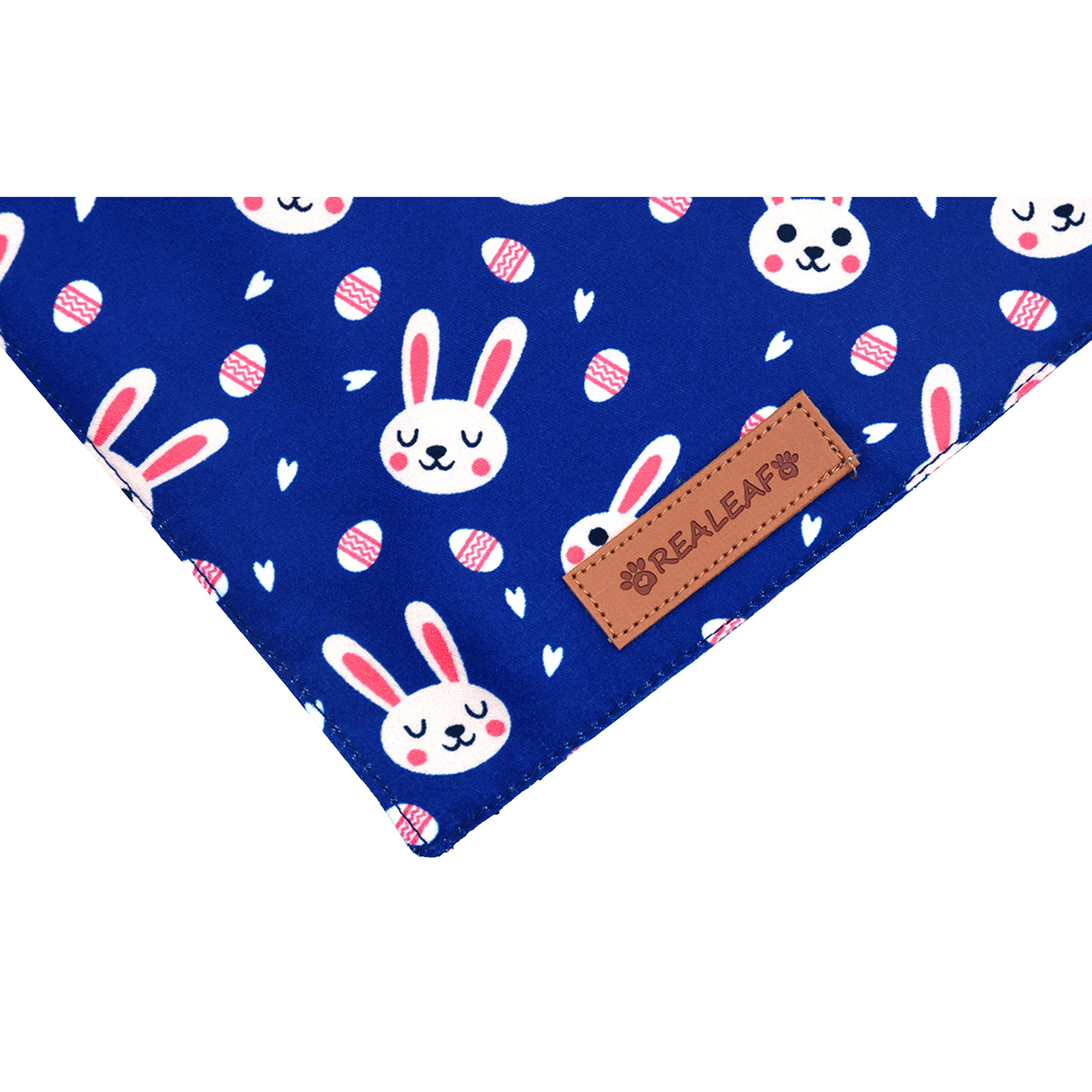 Realeaf Fall Dog Bandanas 2 Pack, Reversible Orange Plaid Holiday Pet Scarf