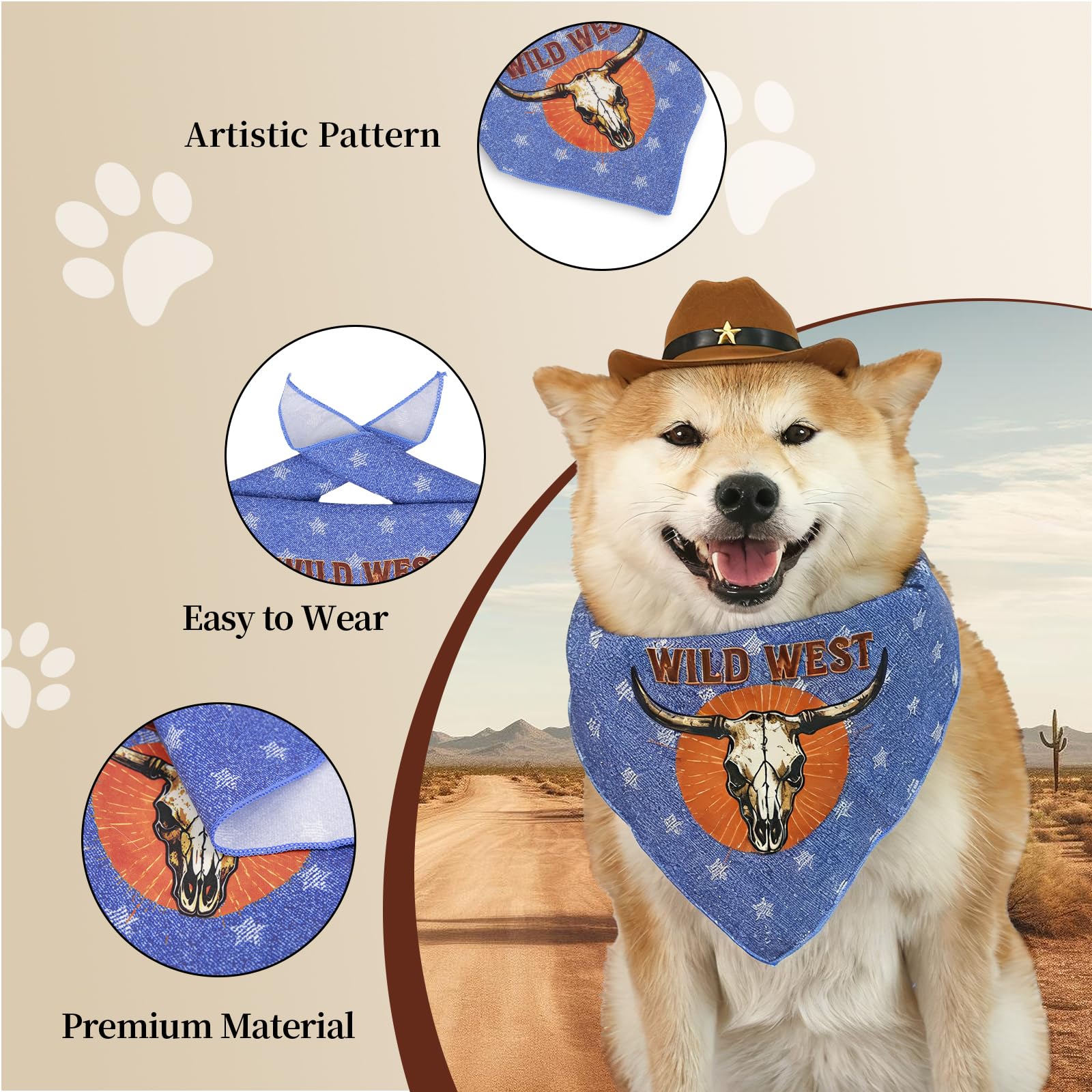 HOWWFALY Pet Cowboy Halloween Costumes