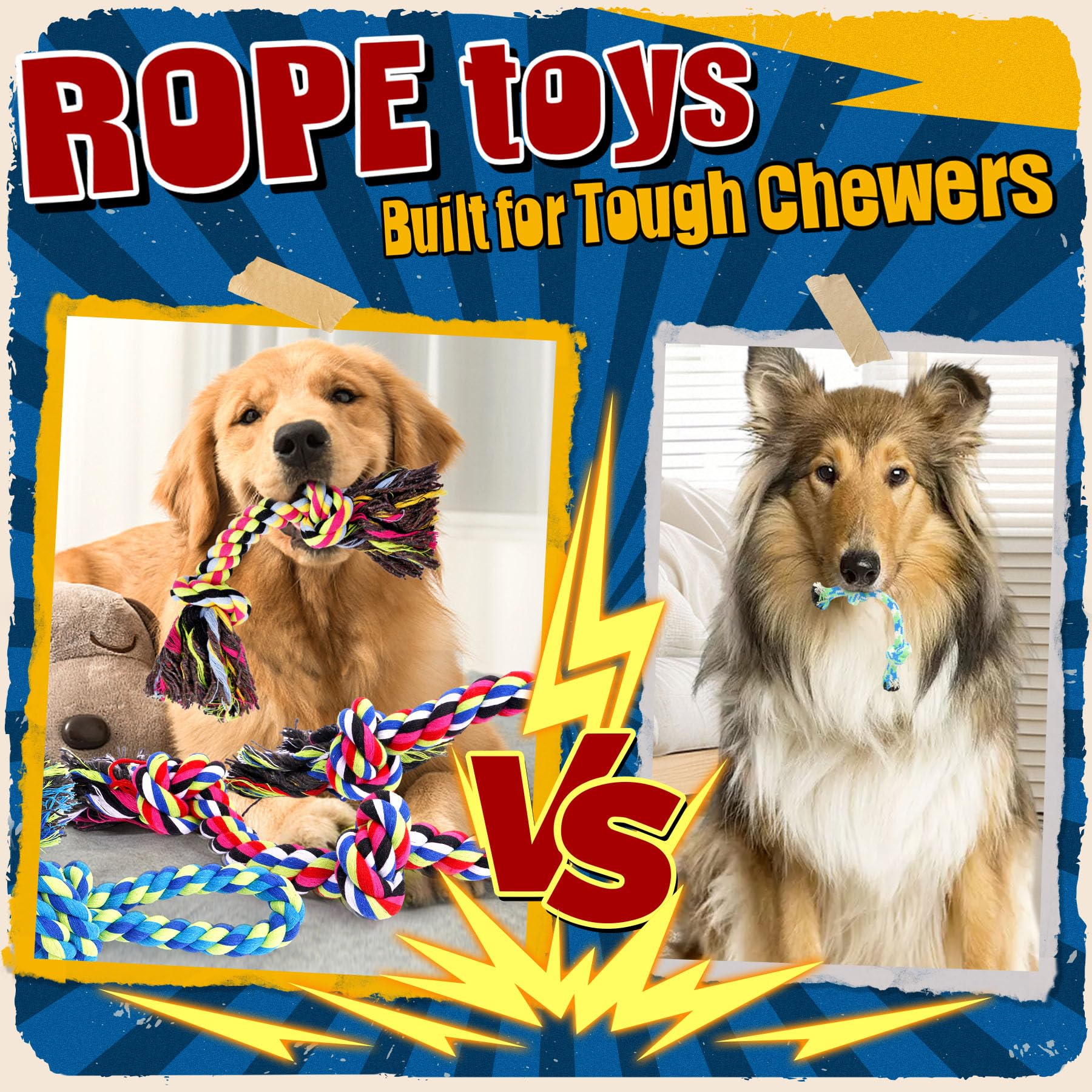 Forfon Heavy Duty Dog Toy for Aggressive Chewers