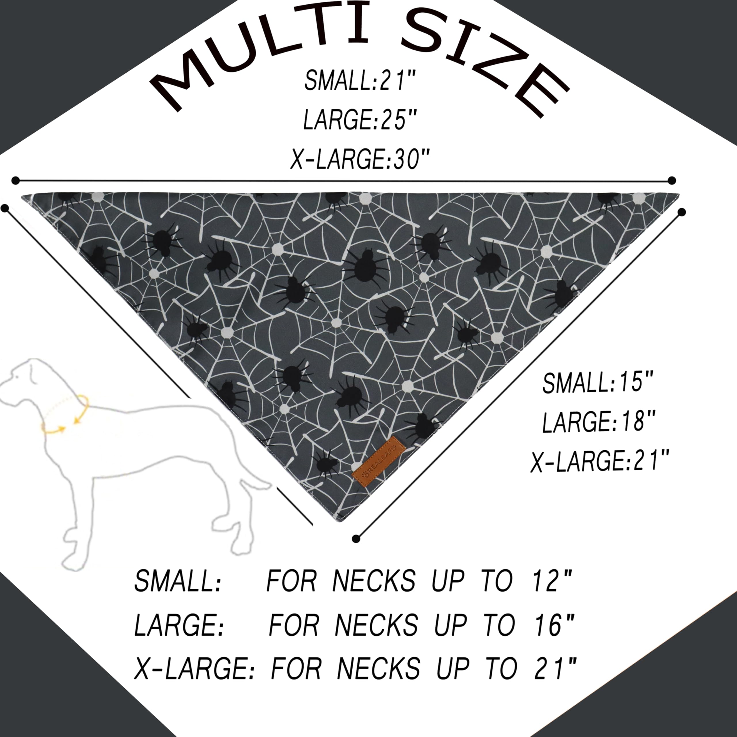Realeaf Fall Halloween Dog Bandanas 2 Pack