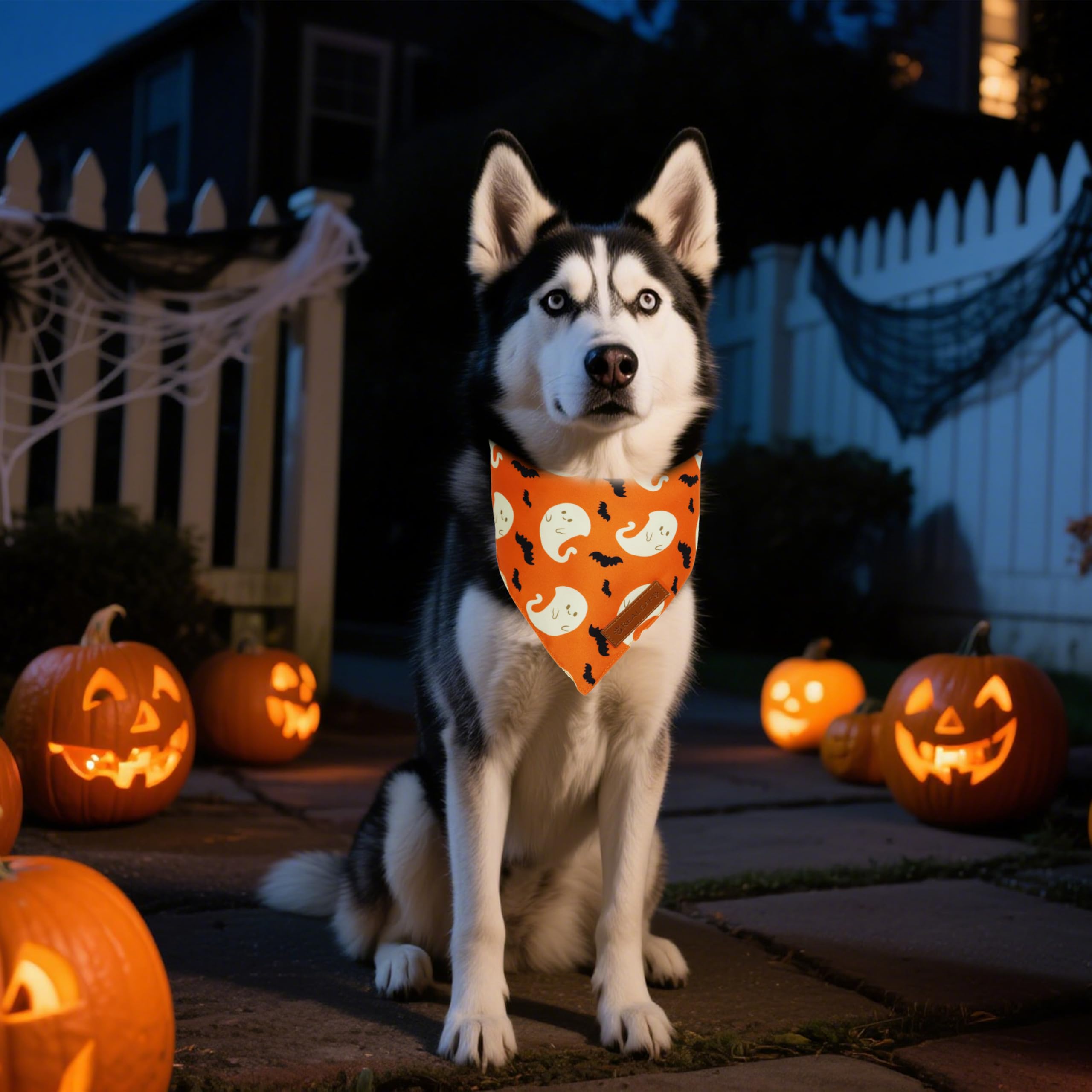 Realeaf Fall Halloween Dog Bandanas 2 Pack