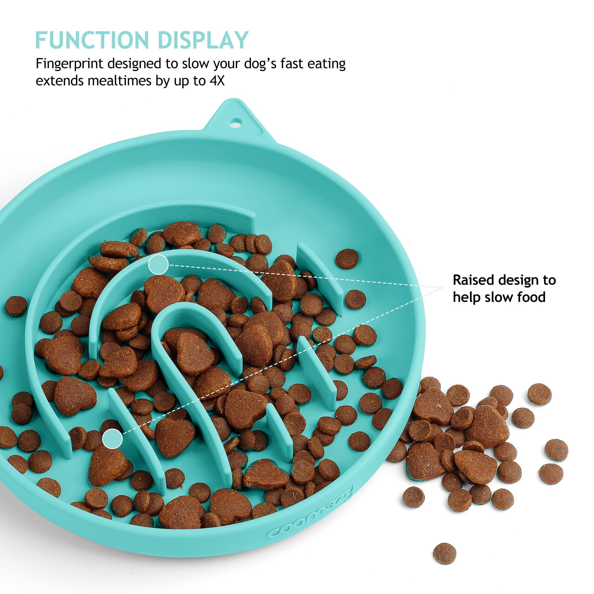 Coomazy Silicone Slow Feeder Dog Cat Bowls