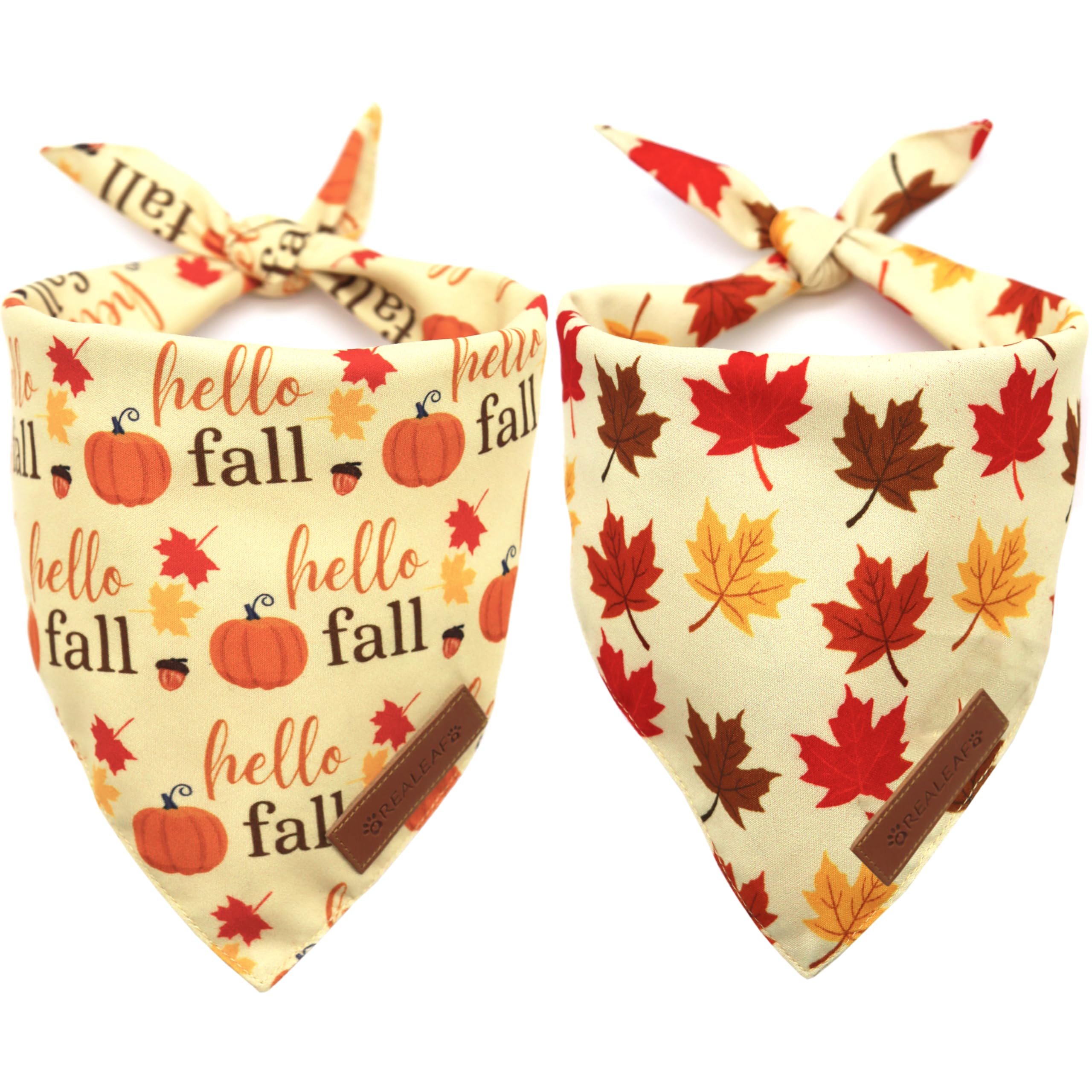 Realeaf Halloween Dog Bandanas 2 Pack
