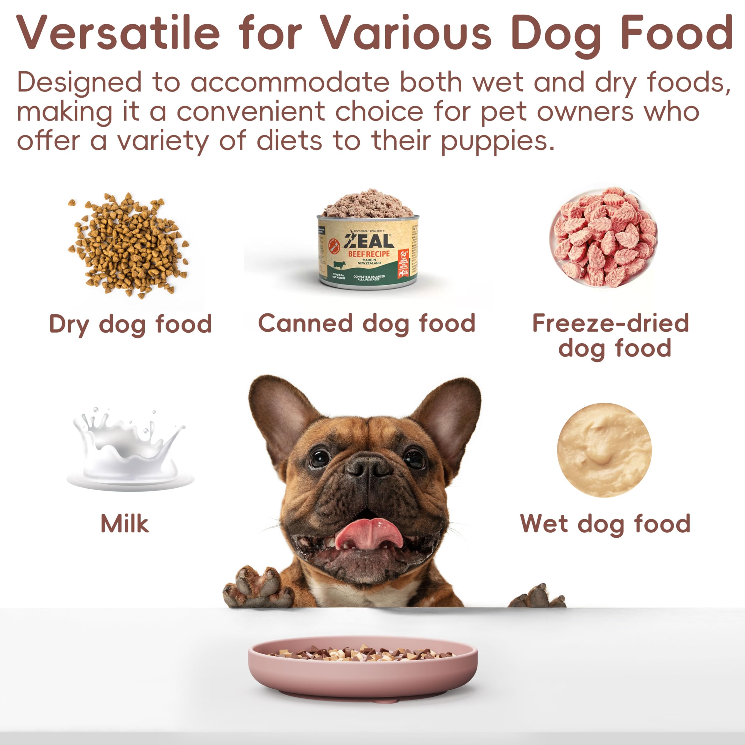 AXEFUN Slow Feeder Dog Bowls, Silicone Slow Feeder for Dogs & Puppies