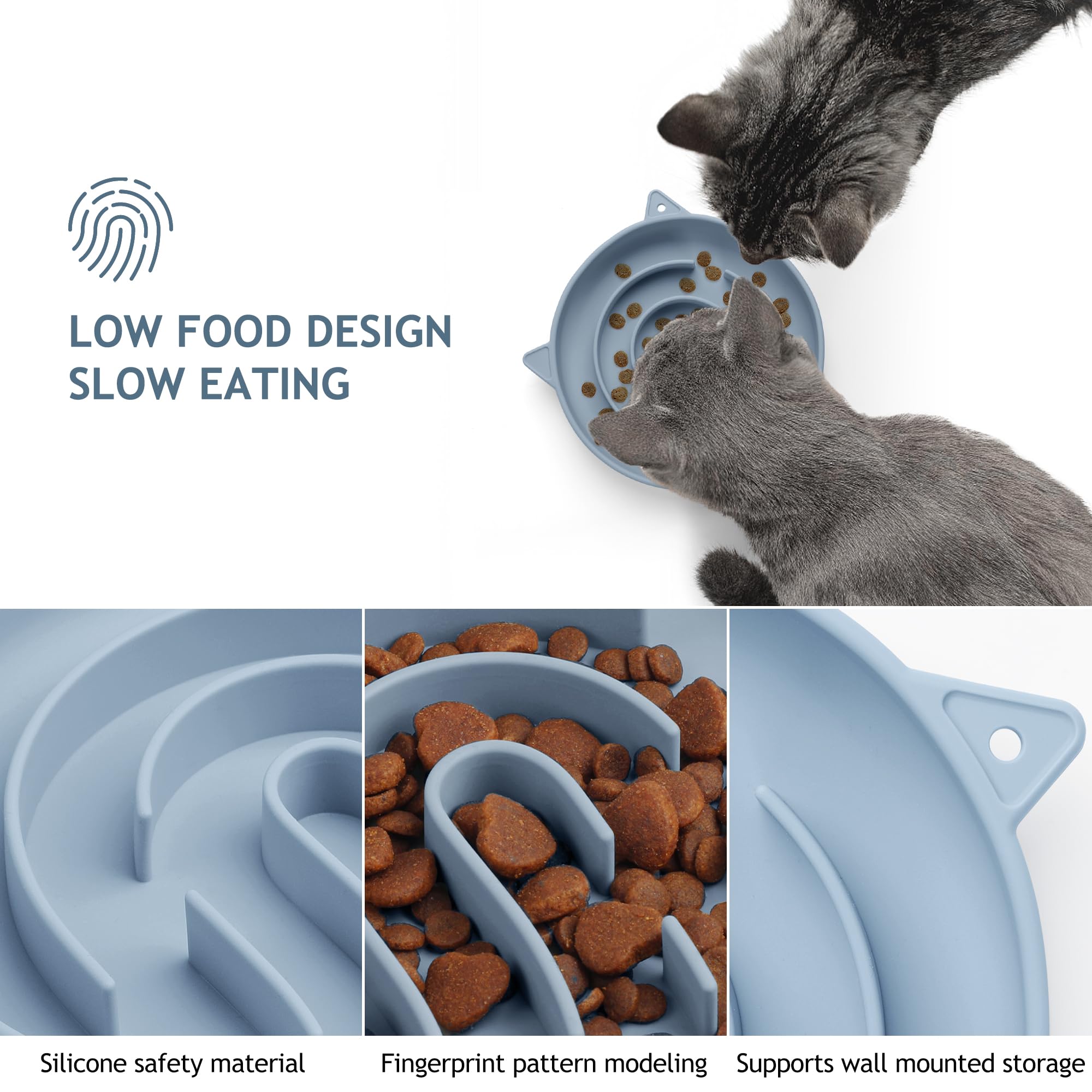 Coomazy Silicone Slow Feeder Dog Cat Bowls