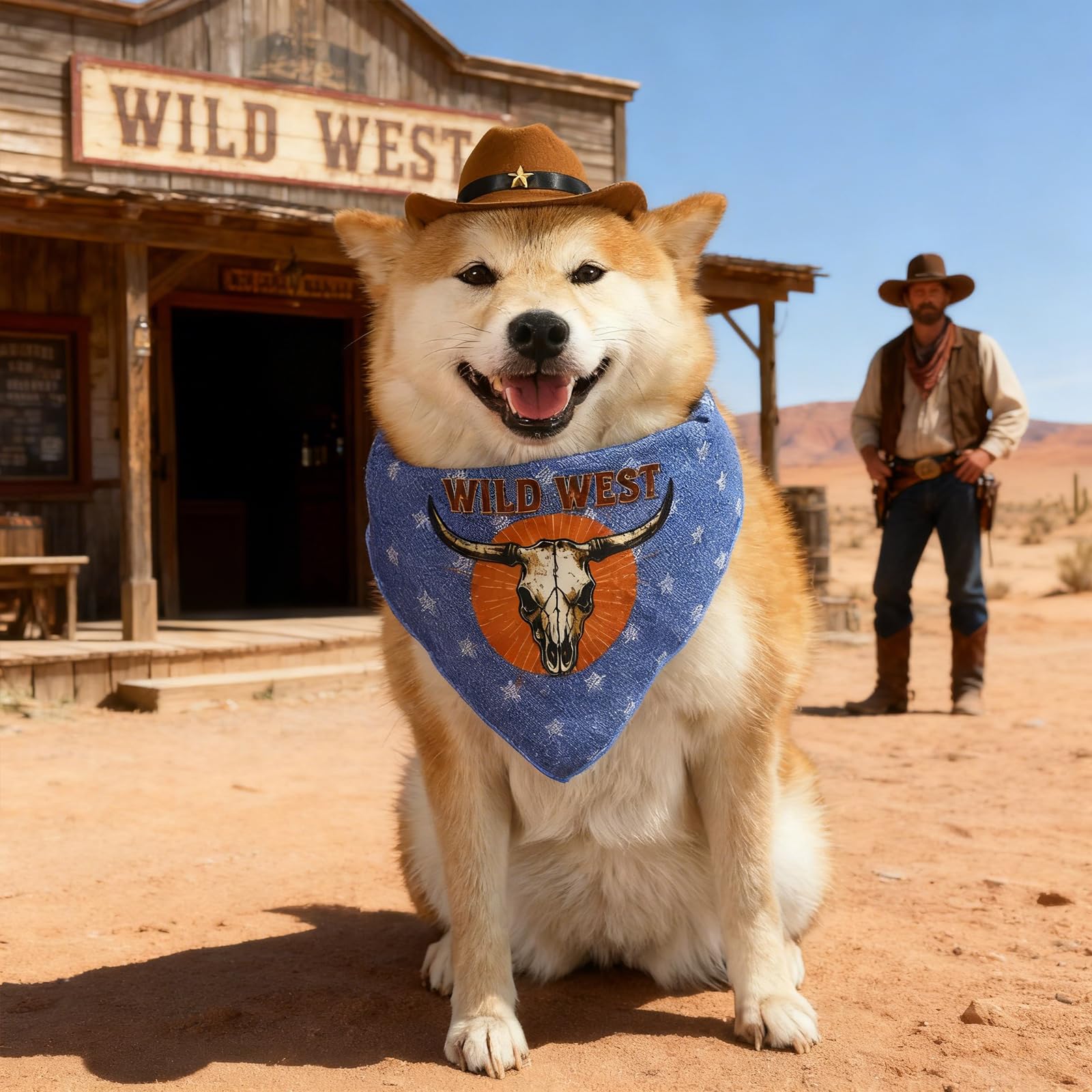 HOWWFALY Pet Cowboy Halloween Costumes