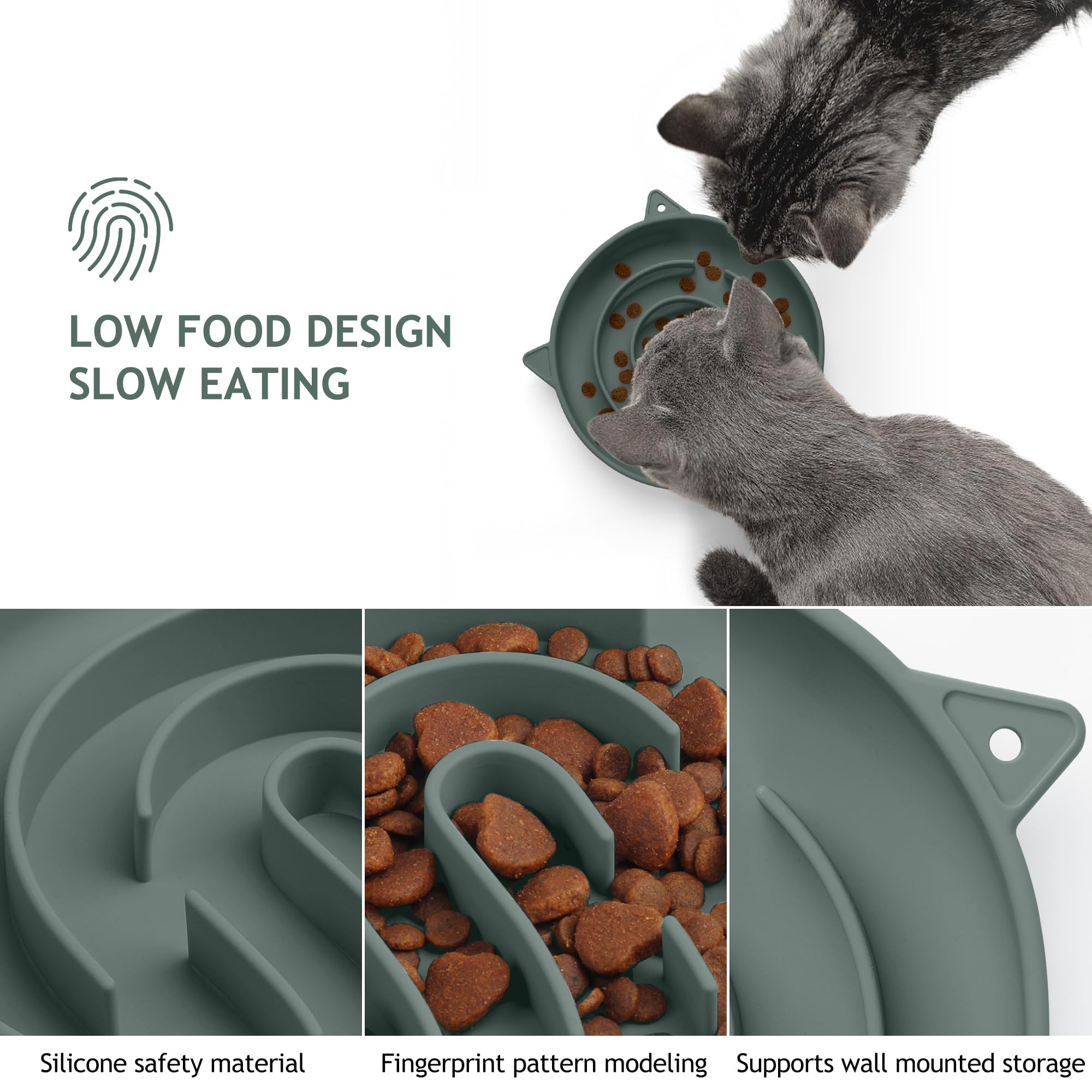 Coomazy Silicone Slow Feeder Dog Cat Bowls