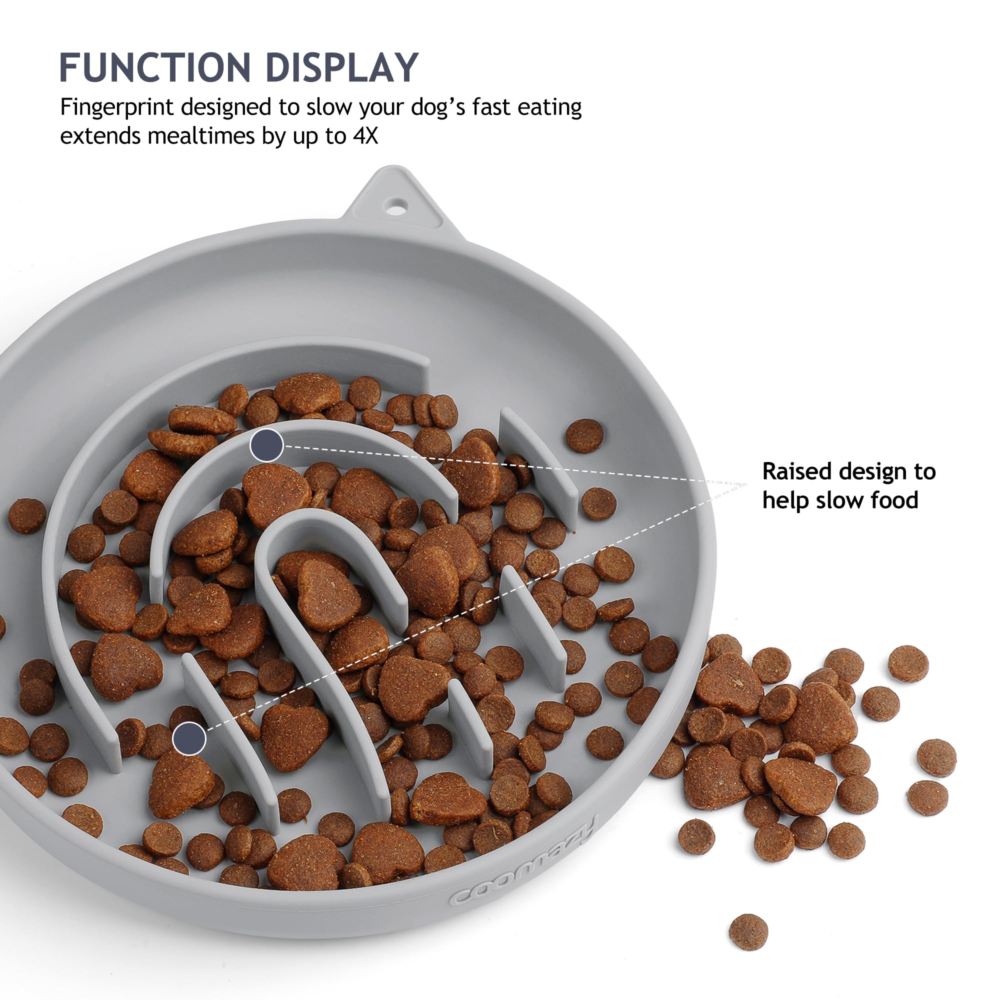 Coomazy Silicone Slow Feeder Dog Cat Bowls