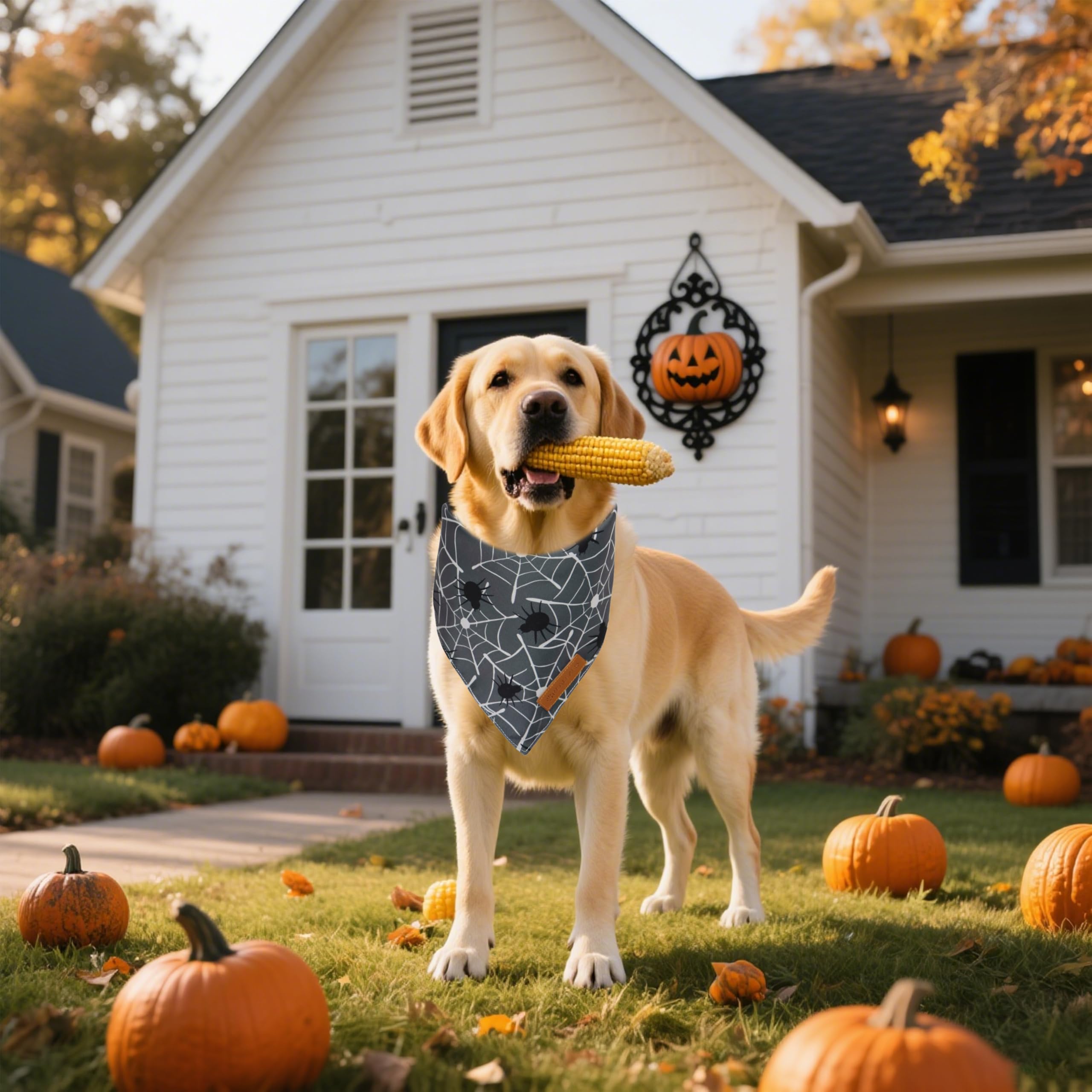 Realeaf Fall Halloween Dog Bandanas 2 Pack