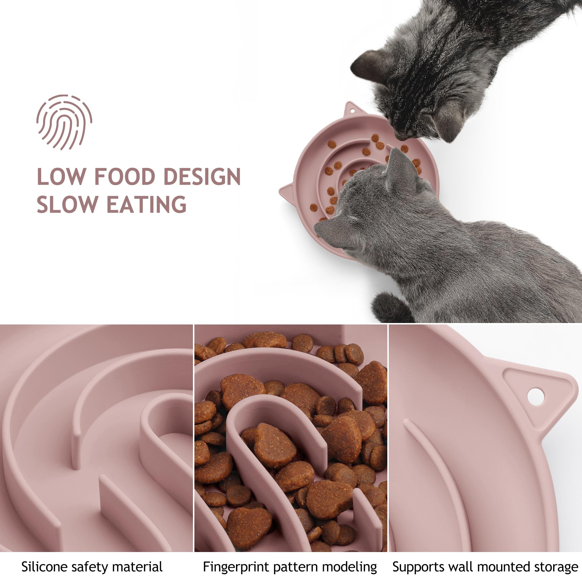 Coomazy Silicone Slow Feeder Dog Cat Bowls