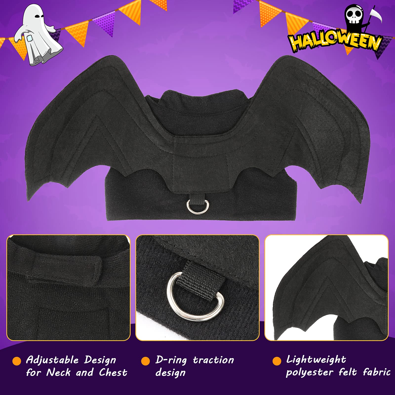 Halloween Bat Wings Pet Costumes for Halloween Party