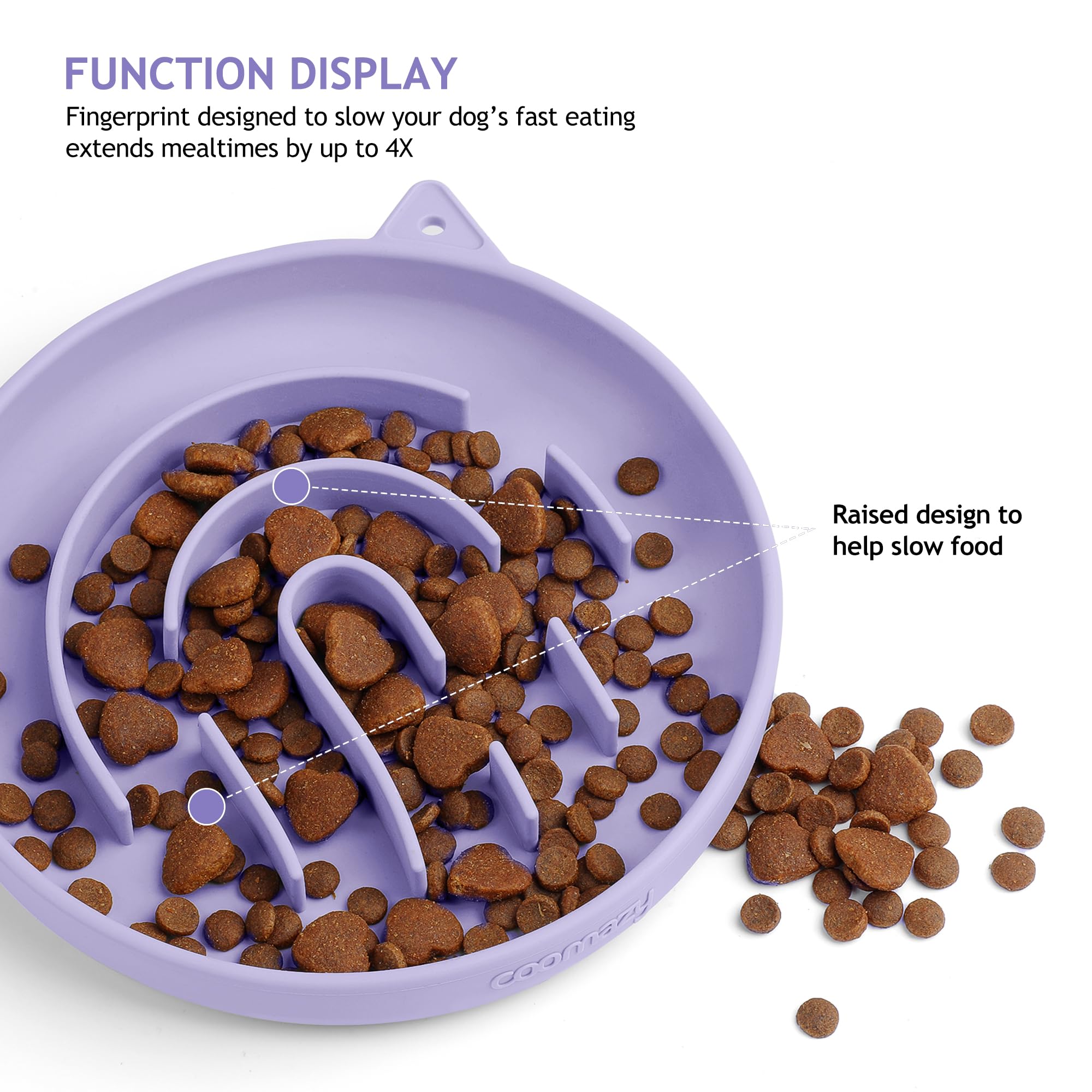 Coomazy Silicone Slow Feeder Dog Cat Bowls