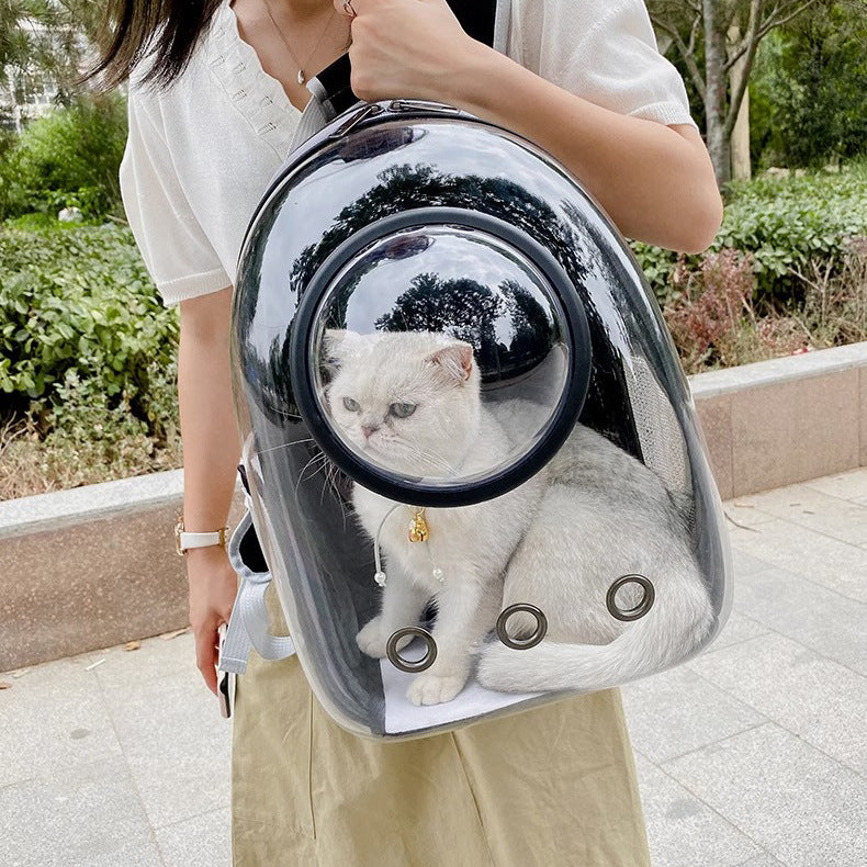 Transparent Breathable Pet Cat Backpack with Skylight