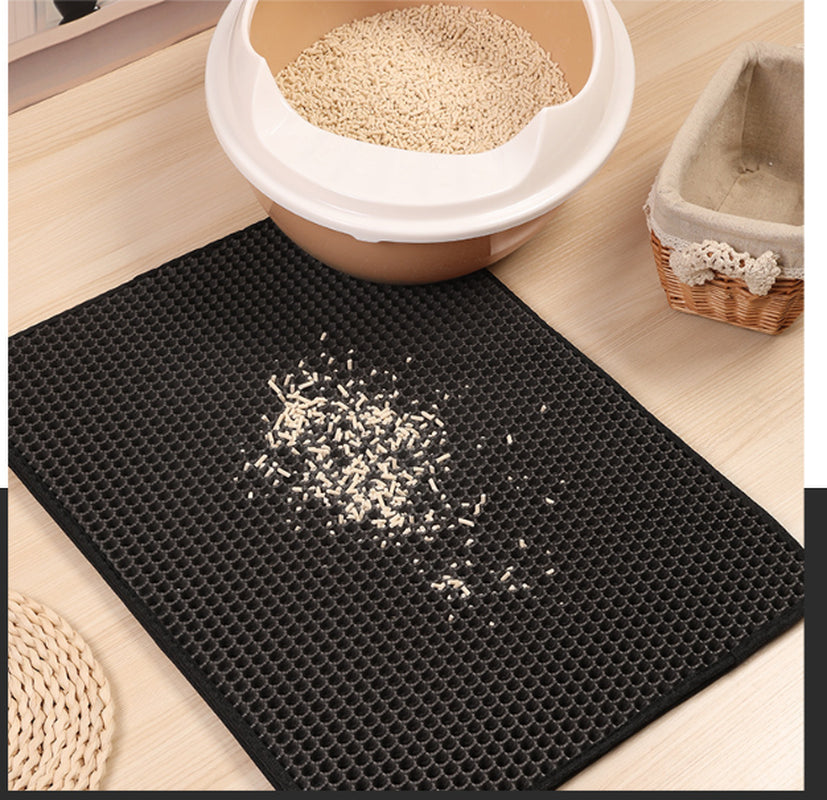 Litter Pan Mat/ EVA Double Cat Litter Mat (Color/ Size Options)