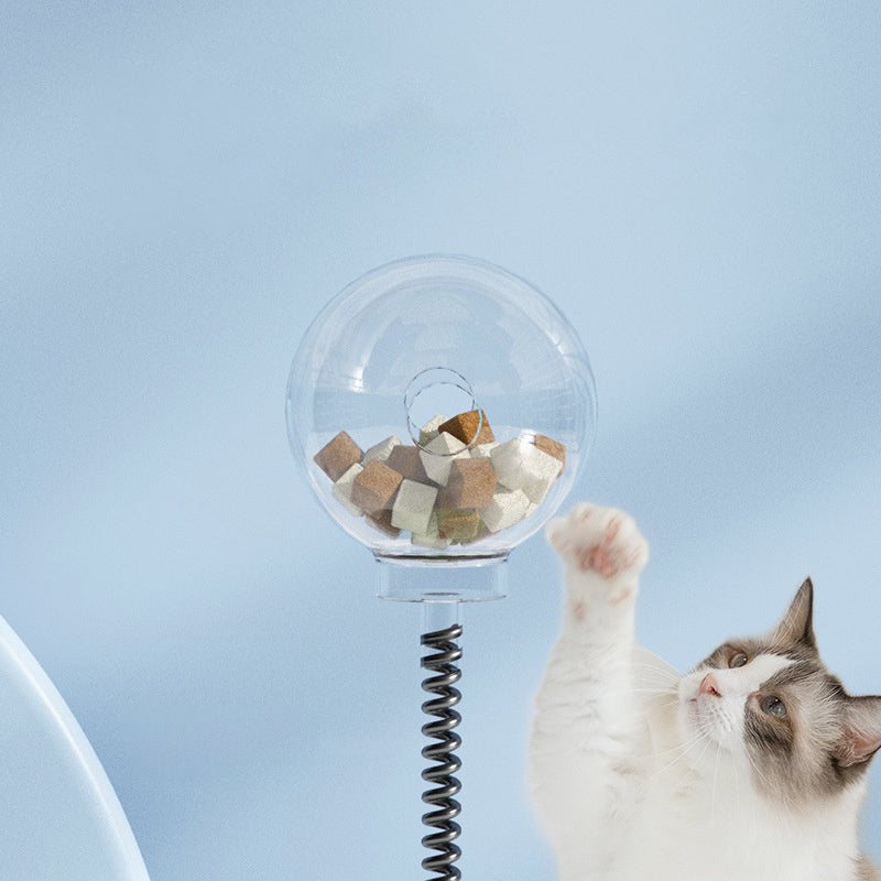 2-in-1 Cat Toy – Interactive Turntable & Treat Dispenser