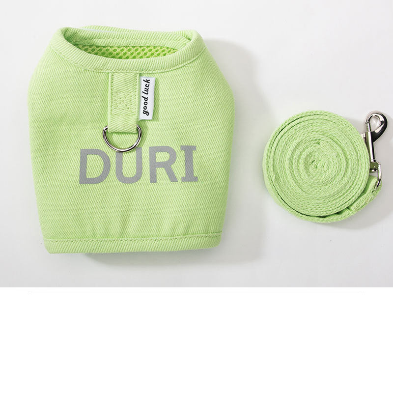New Dog Harness And Leash Set Woven Fabric