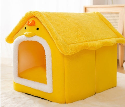 Foldable House Pet Cat Bed