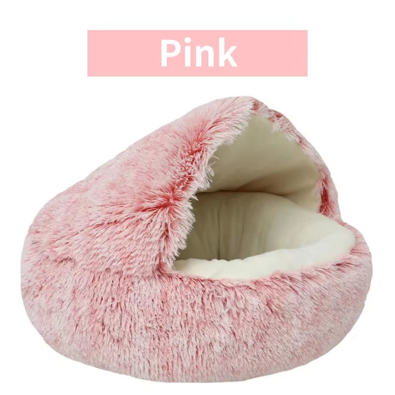 Plush Pet Cave Bed/ Nest for Dogs and Cats (Color and Size Options)