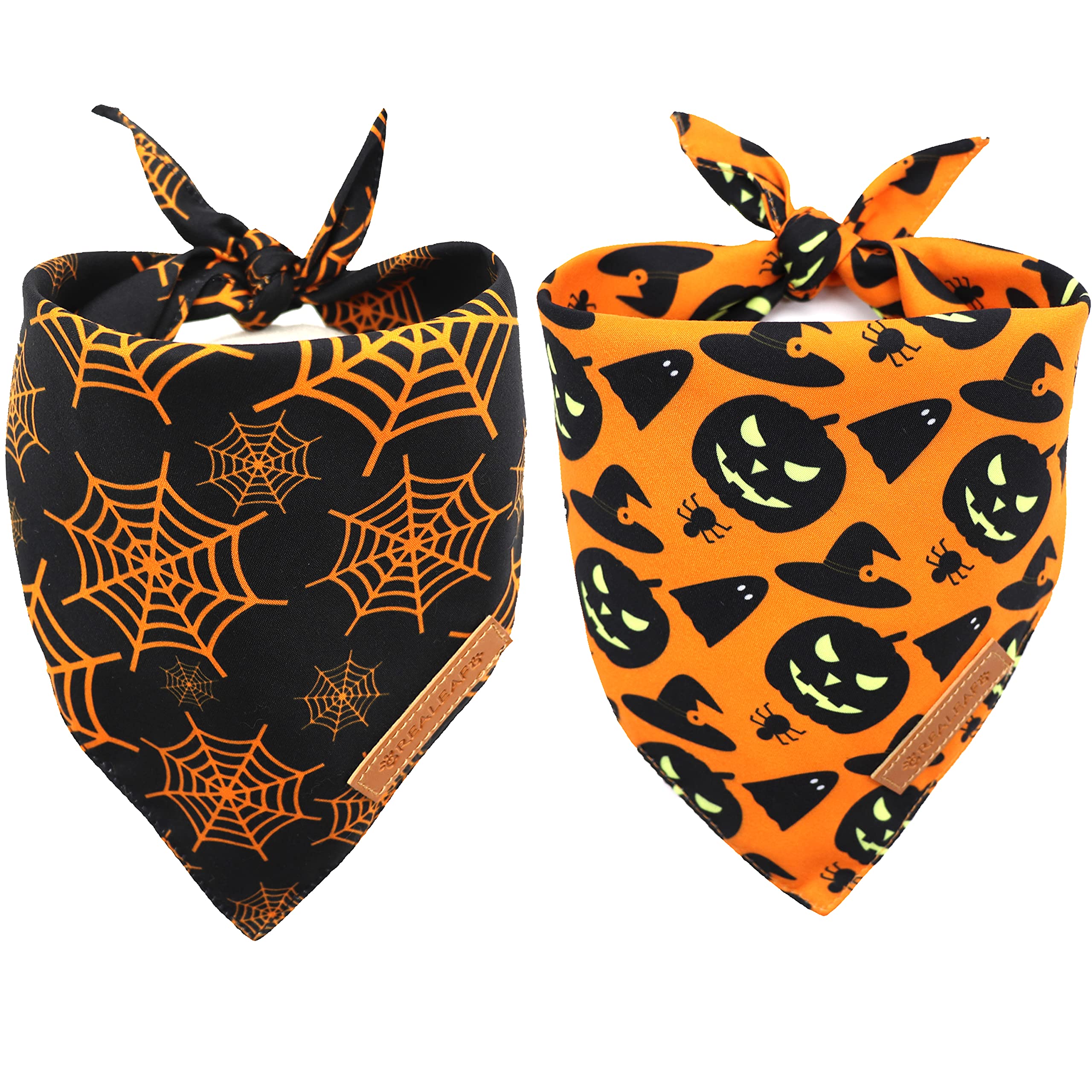 Realeaf Halloween Dog Bandanas 2 Pack
