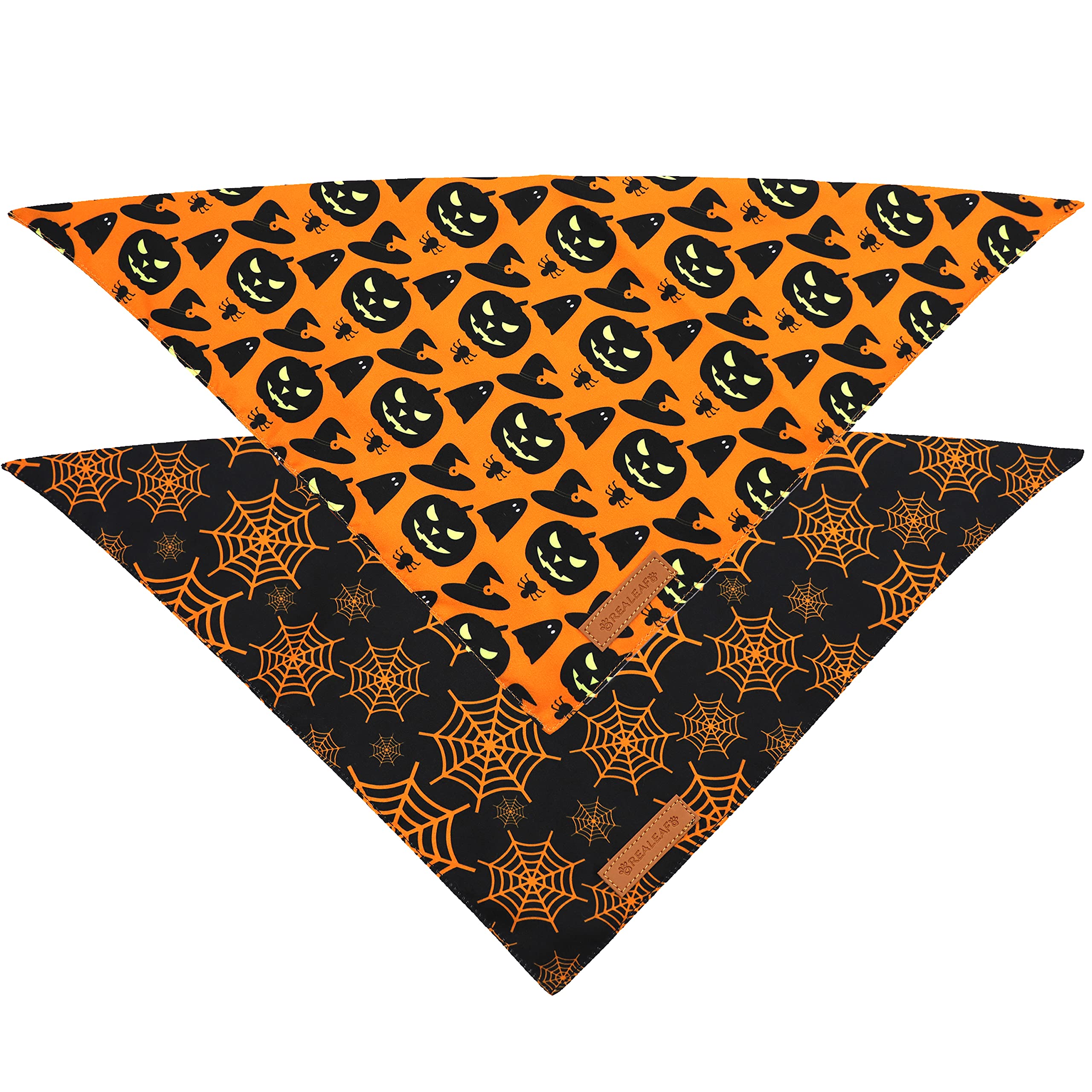 Realeaf Halloween Dog Bandanas 2 Pack