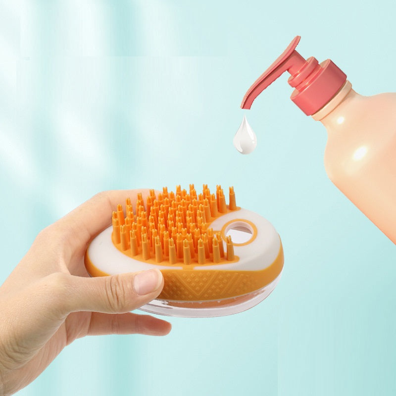 Pet Bath Brush/ 2-In-1 Soft Silicone Cleaning Tool (Color Options)