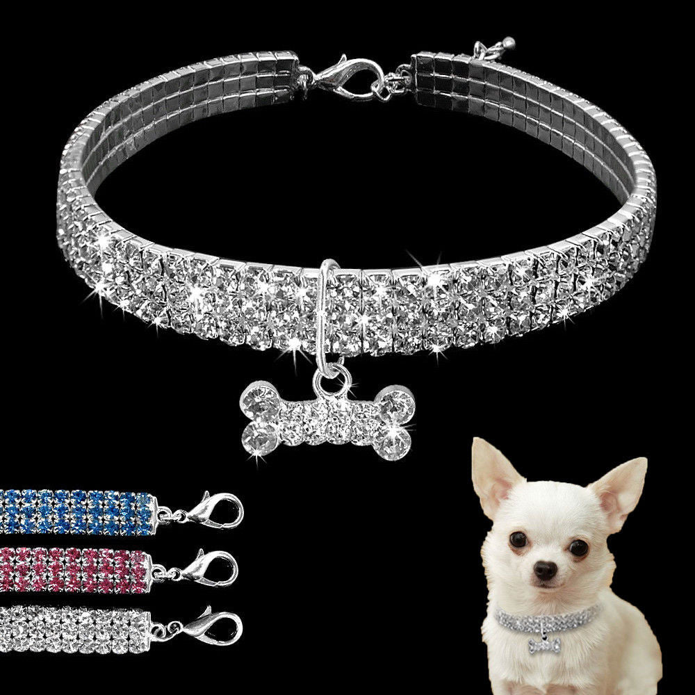 Rhinestone Pet Collar/ Crystal (Color/ Size Options)
