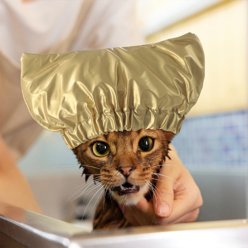 Adjustable Waterproof Ear-Proof Shower Cap for Cats and Dogs