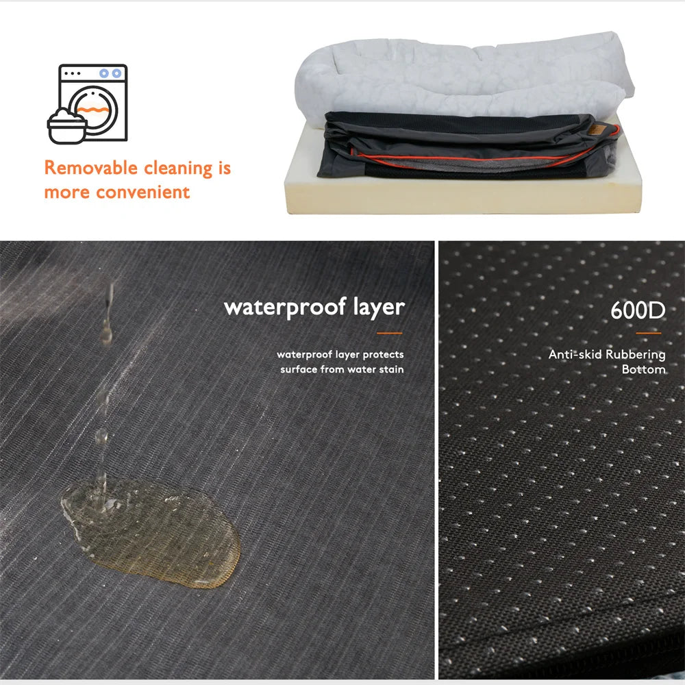 Waterproof Elevated Cushion Warm Puppy Bolster Couch