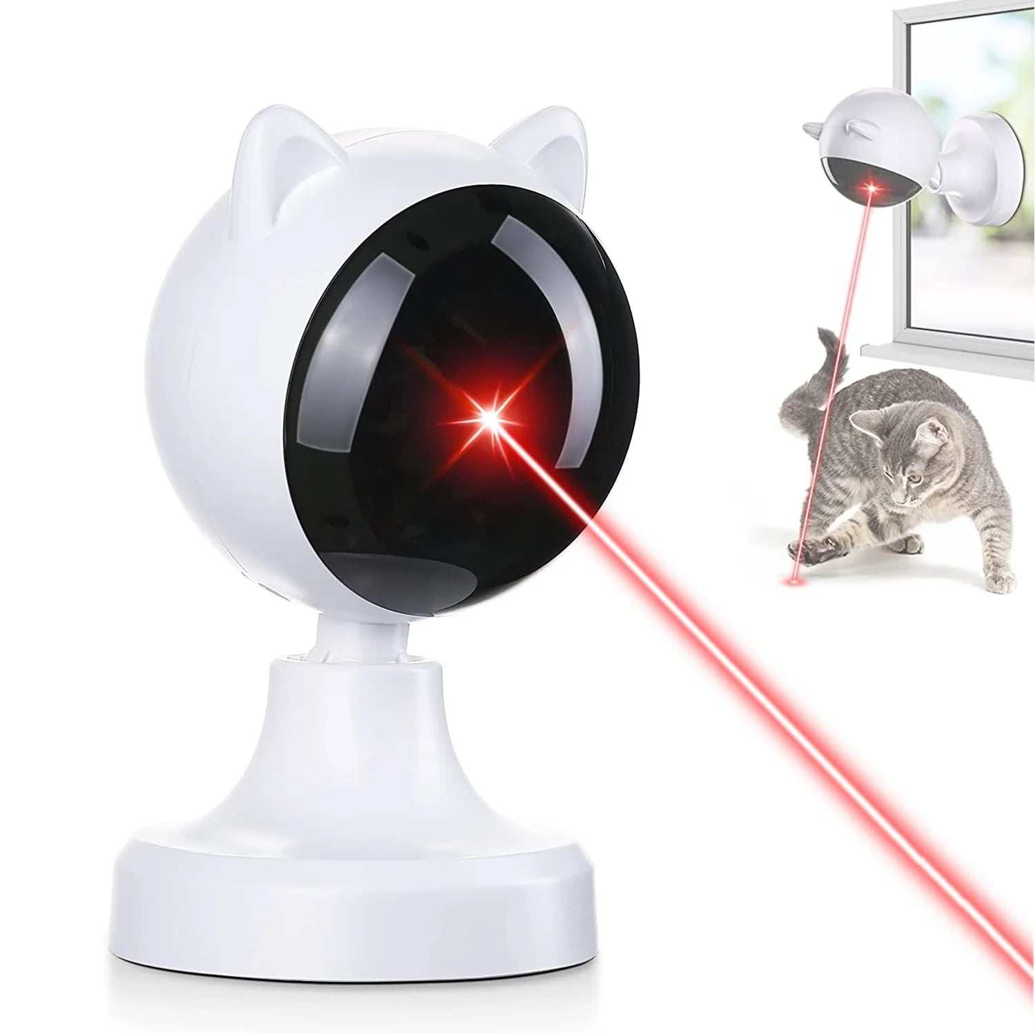 Interactive Laser Cat Toys for Indoor Cats/ Automatic White