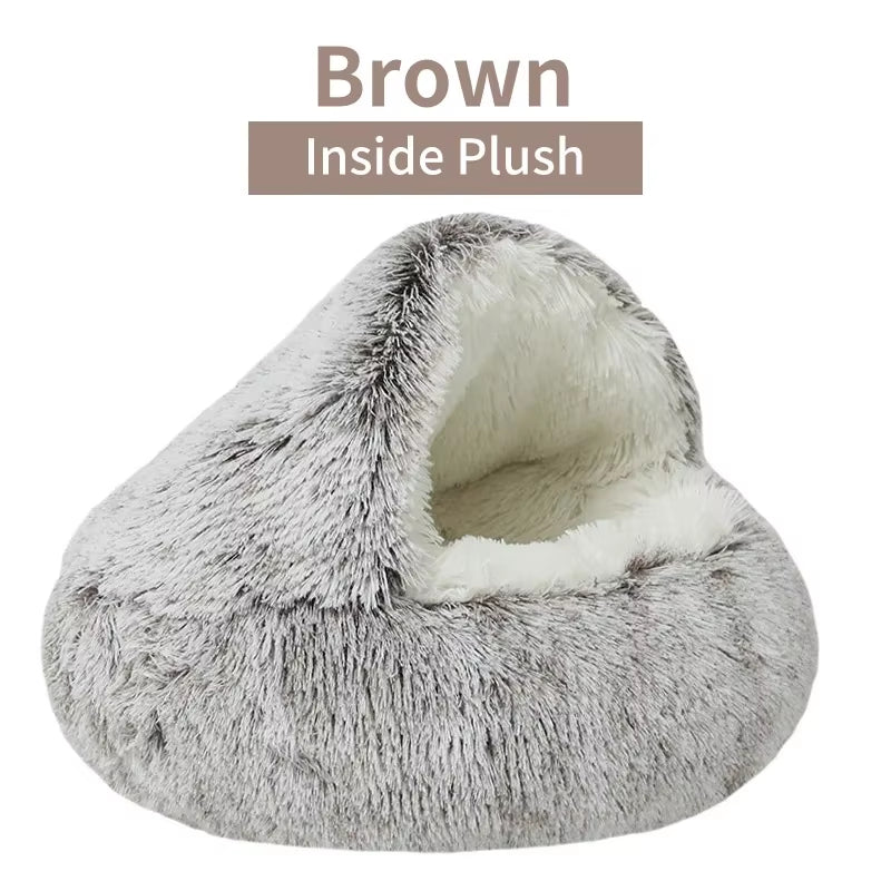 Plush Pet Cave Bed/ Nest for Dogs and Cats (Color and Size Options)