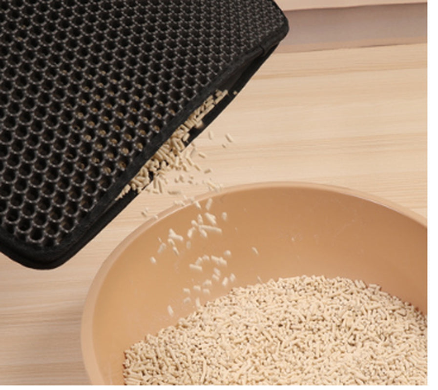 Litter Pan Mat/ EVA Double Cat Litter Mat (Color/ Size Options)