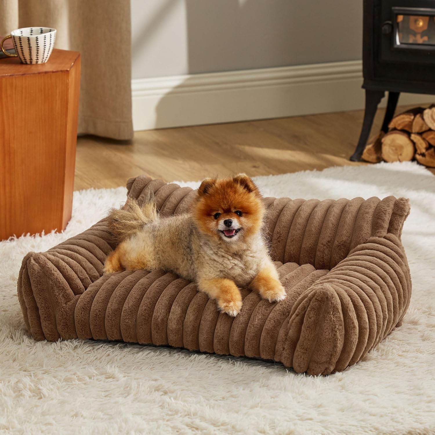 Bedsure Fluffy Pet Couch