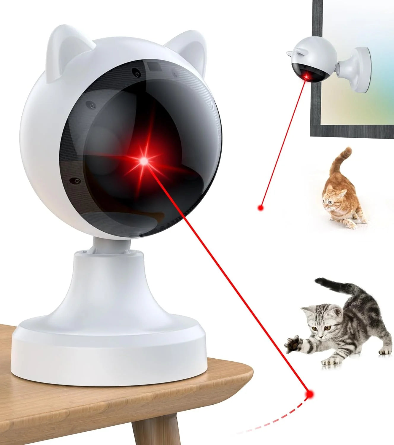 Interactive Laser Cat Toys for Indoor Cats/ Automatic White