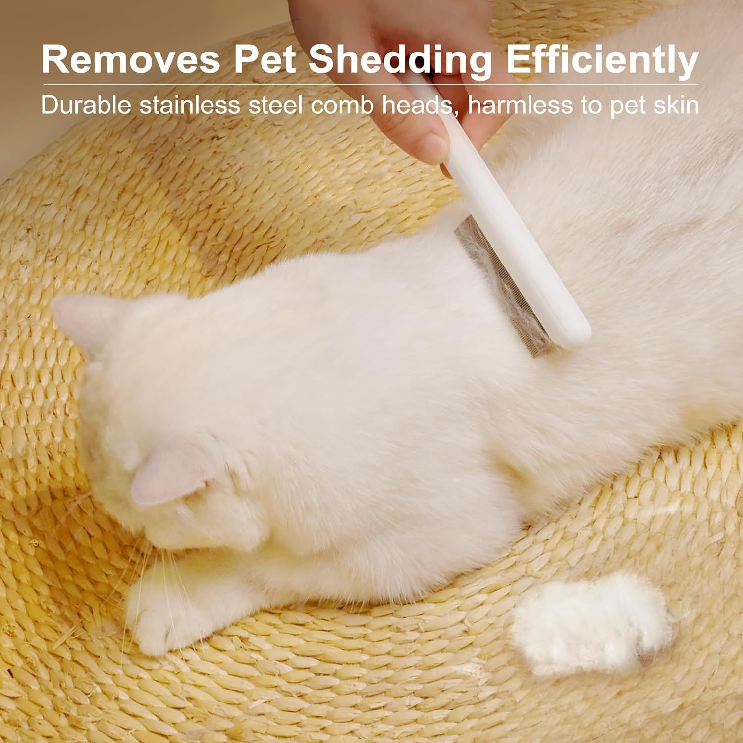Cat Combs Rounded Stainless Steel Teeth Smooth Tips For Removing Loose Hair