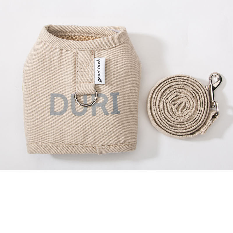 New Dog Harness And Leash Set Woven Fabric