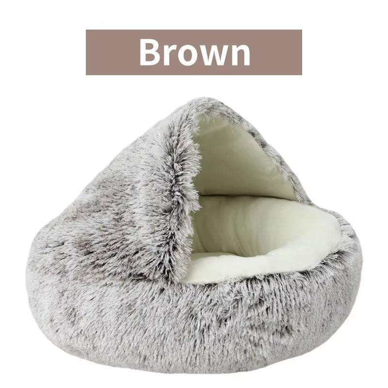 Plush Pet Cave Bed/ Nest for Dogs and Cats (Color and Size Options)