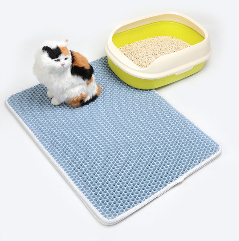 Litter Pan Mat/ EVA Double Cat Litter Mat (Color/ Size Options)