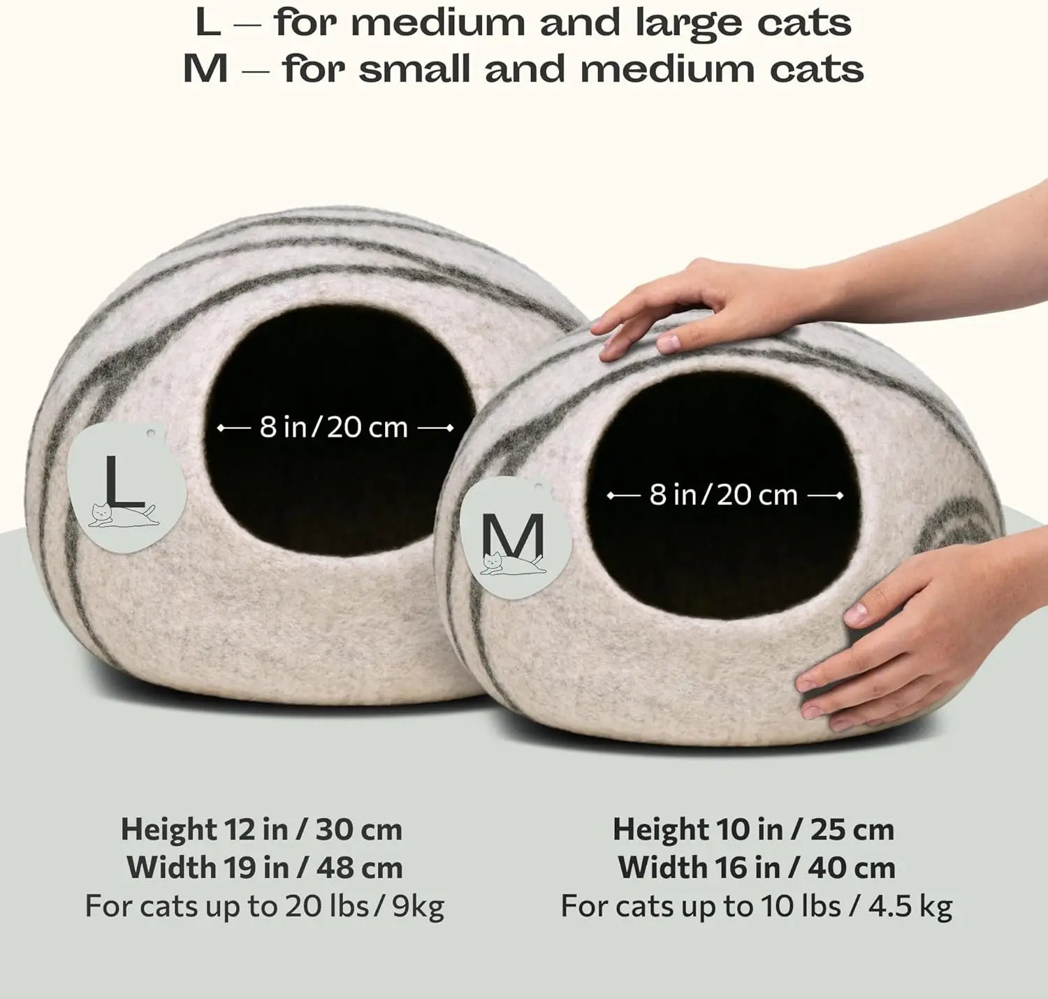 Handmade Merino Wool Cat Cave