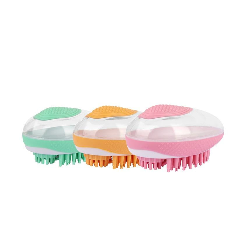 Pet Bath Brush/ 2-In-1 Soft Silicone Cleaning Tool (Color Options)