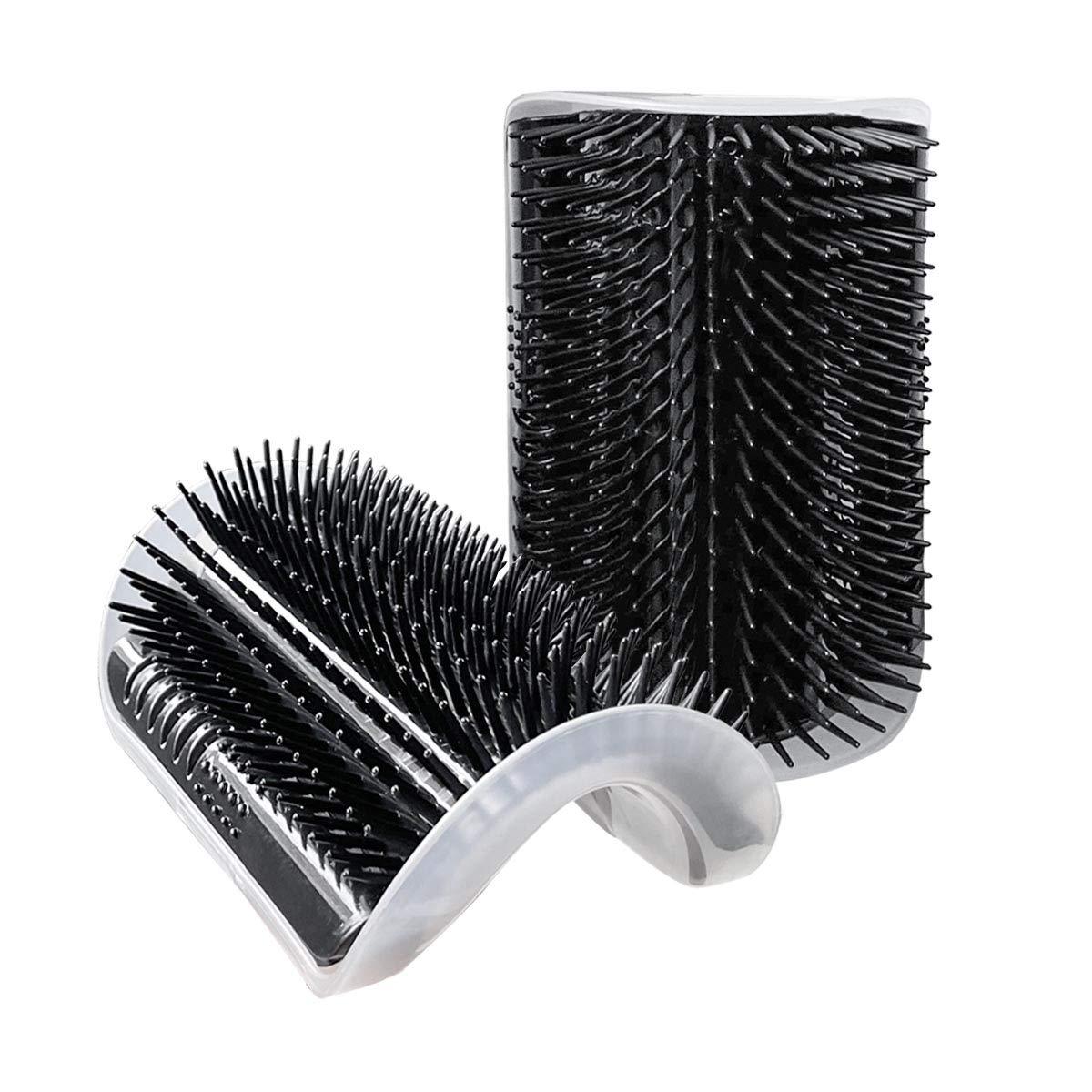 Cat Self Groomer Arch and Wall Corner Brush for Shedding and Massage
