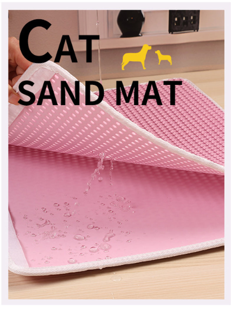 Litter Pan Mat/ EVA Double Cat Litter Mat (Color/ Size Options)