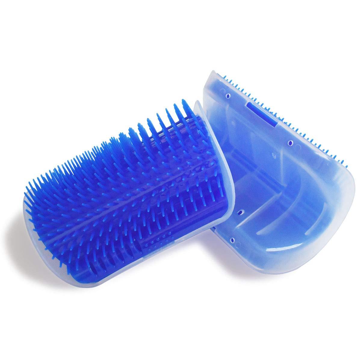 Cat Self Groomer Arch and Wall Corner Brush for Shedding and Massage