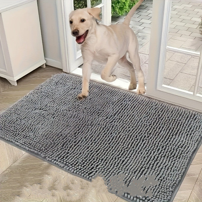 Pet Chenille Absorbent Non-Slip Bathroom Door Mat