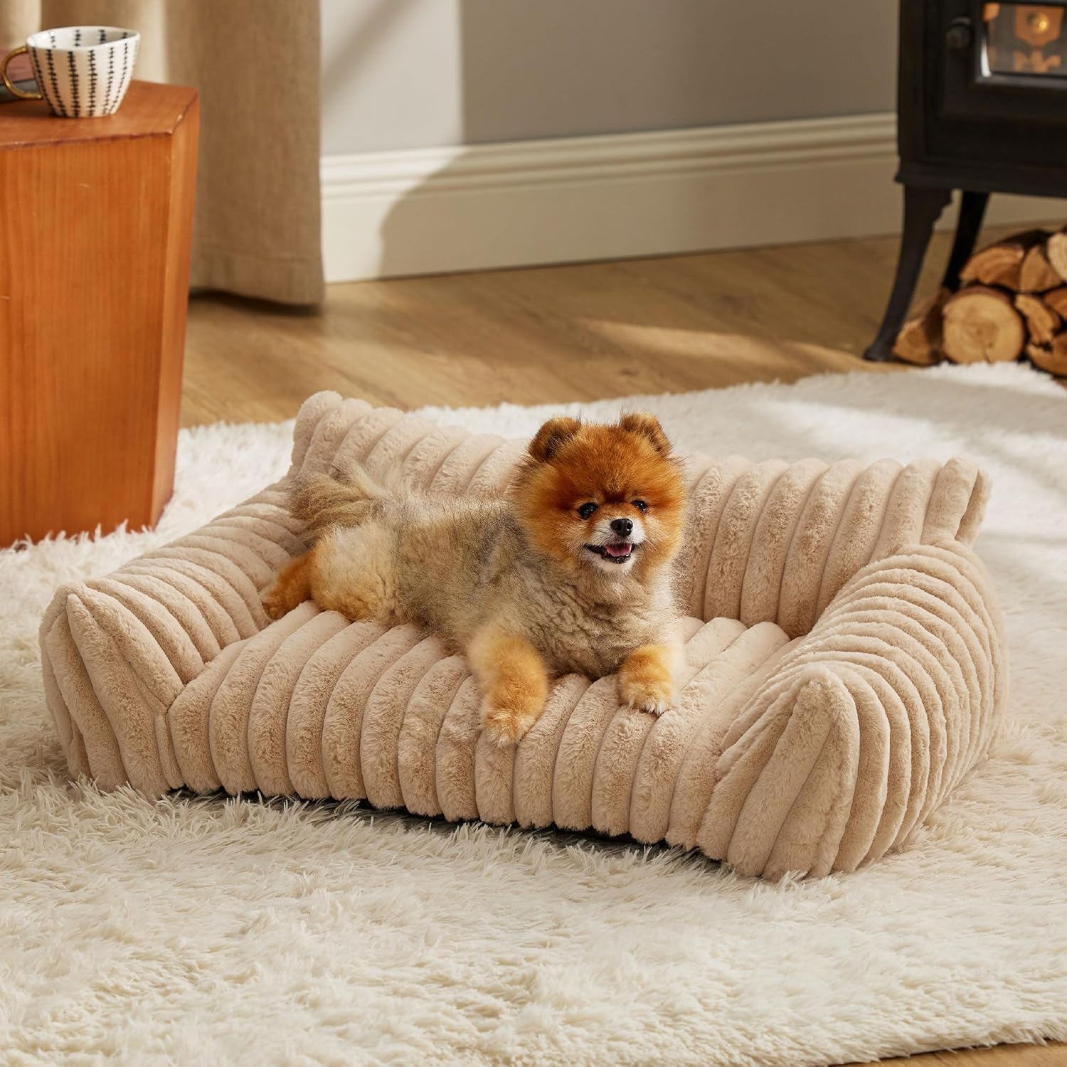 Bedsure Fluffy Pet Couch