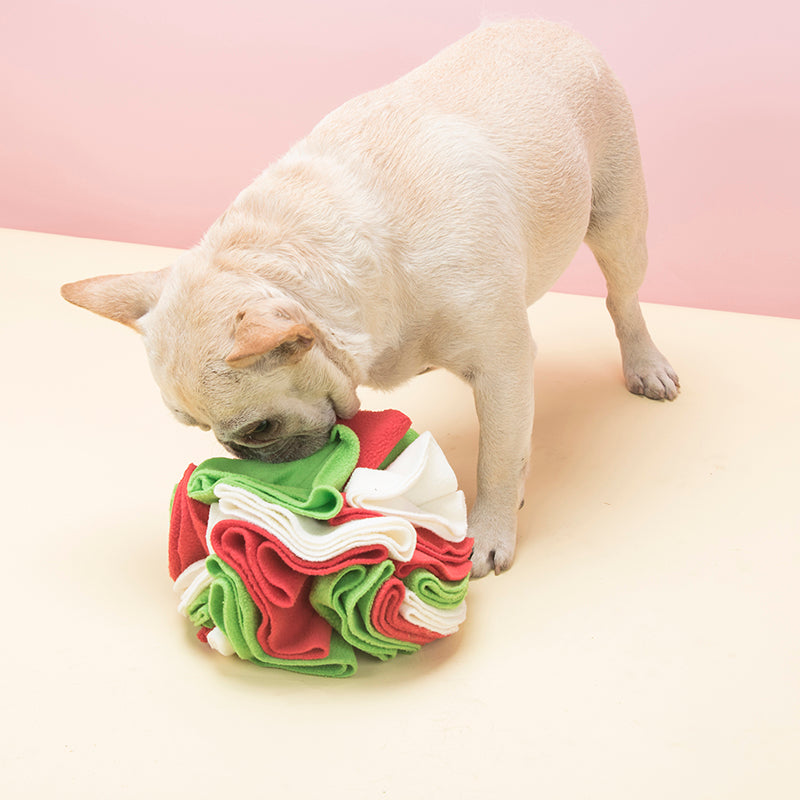 Snuffle Ball Interactive Dog Toys/ Brain Mental Stimulating Puzzle Toys for Dogs Enrichment/ Machine Washable (Color Options)