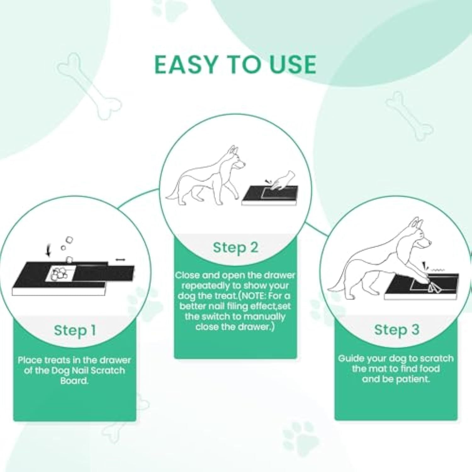 Dog Nail Grinder Board Scratch Pad For Nails With Treat Box