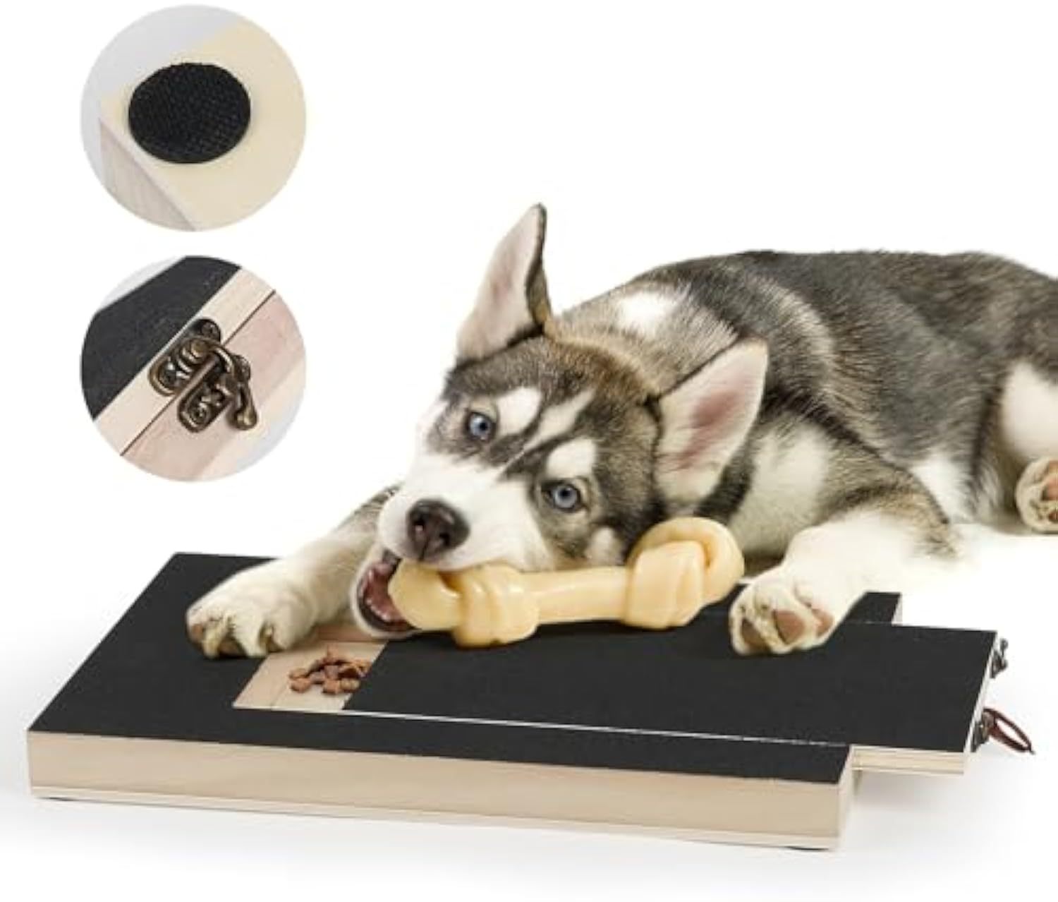 Dog Nail Grinder Board Scratch Pad For Nails With Treat Box