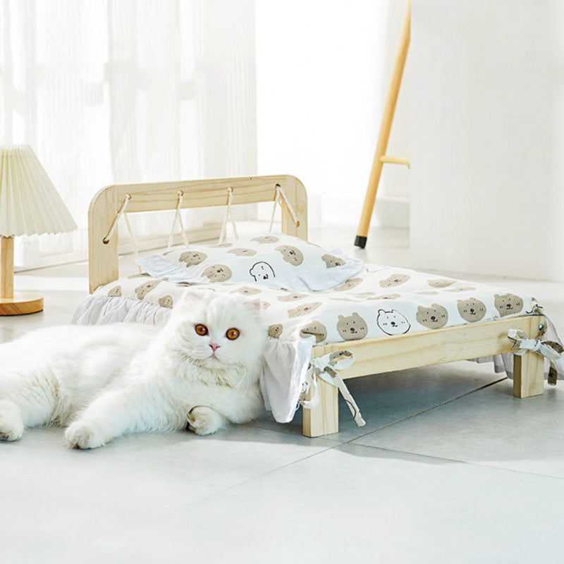 Solid Wood Cat Bed With Removable And Washable Pet Supplies For All Seasons