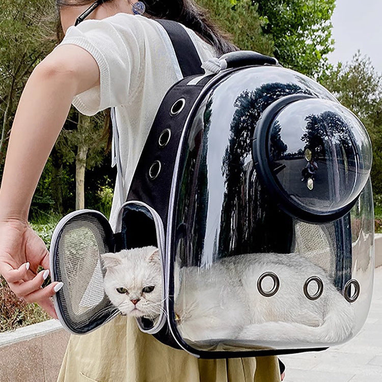 Transparent Breathable Pet Cat Backpack with Skylight