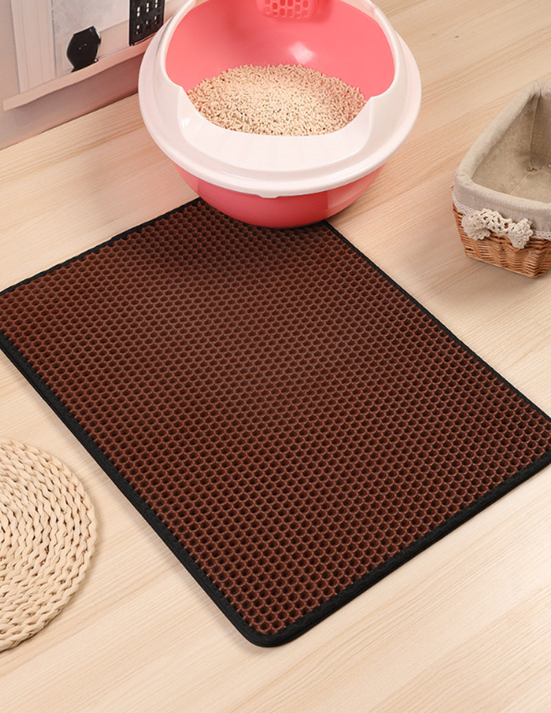 Litter Pan Mat/ EVA Double Cat Litter Mat (Color/ Size Options)